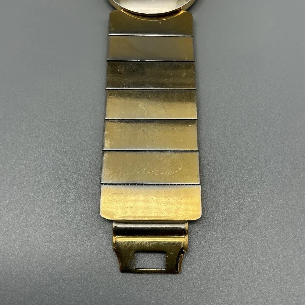 Vintage Pierre Nicol Womens Watch 32mm MOP Dial Gold Tone New Battery 6.75